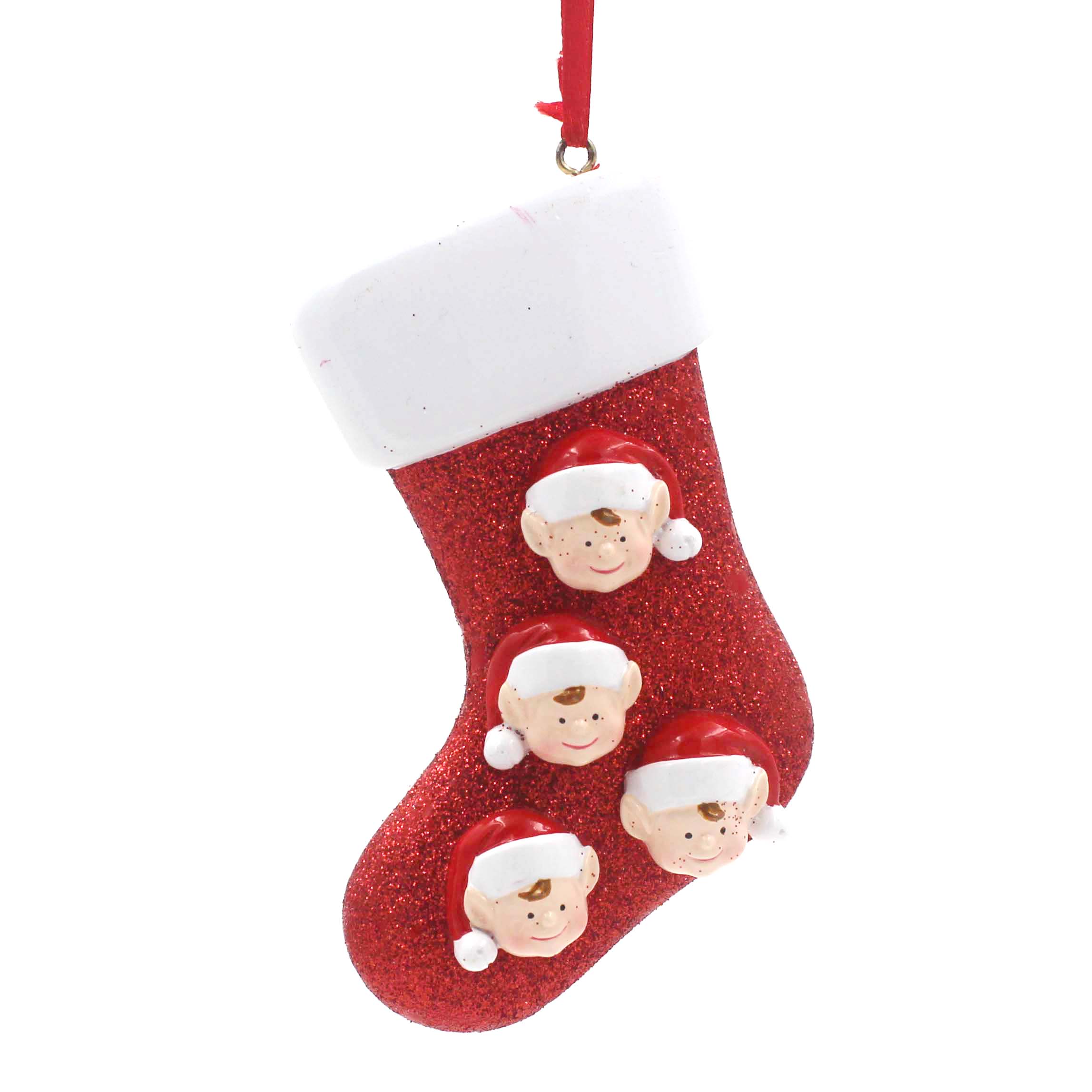 stocking family of 6 personalized christmas tree ornament