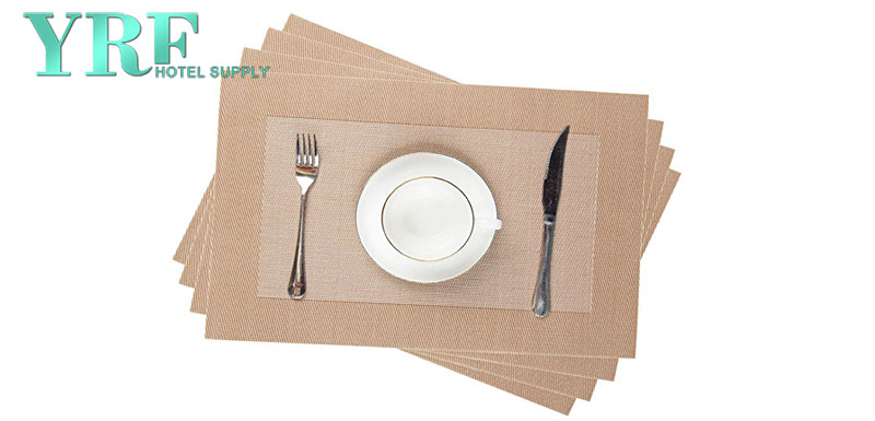 Red Border Placemats Stain Resistant Banquet