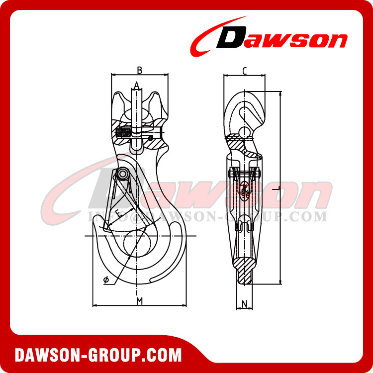 DS861 G80 Shortening Clutch Sling Hook for Adjust Chain Length - Dawson Group Ltd. - China Manufacturer, Supplier, Factory
