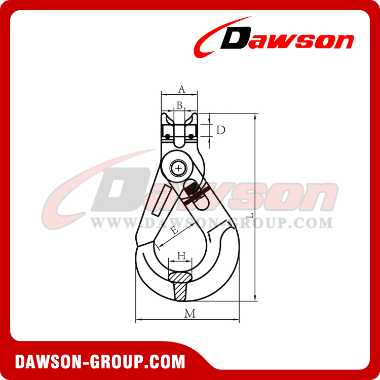DS663 G80 CLEVIS SELFLOCK HOOK WITH SIDE TRIGGER - DAWSON GROUP LTD. -CHINA SUPPLIER, FACTORY