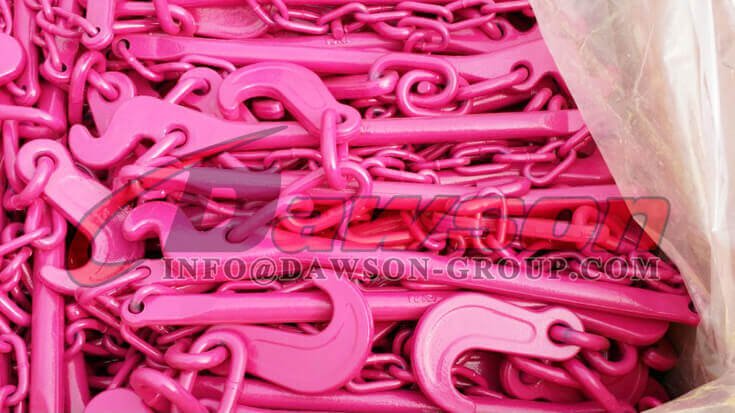Grade 80 Alloy Lashing Ship Lashing Chain Set Painted Hot Pink - Dawson Group Ltd. - China Manufacturer
