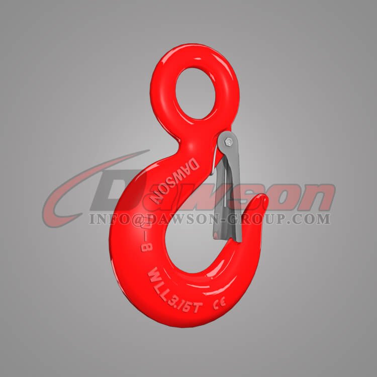Grade 80 Eye Sling Hook with Latch, G80 Alloy Steel Eye Sling Hook for Chain Slings - Dawson Group Ltd. - China Factory, Exporter