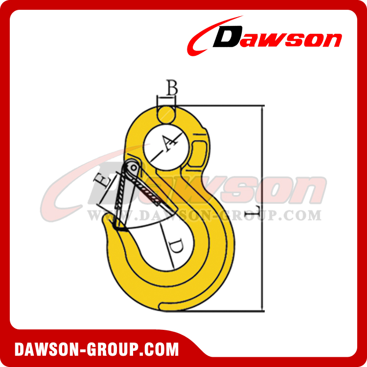 DS013 G80 EYE SLING HOOK WITH CAST LATCH DAWSON-GROUP LTD. - CHINA SUPPLIER