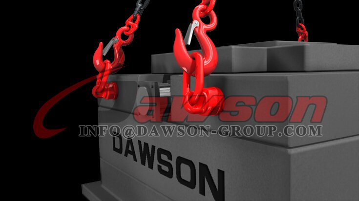 Application of G80 Eye Sling Hook with Latch for Crane Lifting Chain Slings - Dawson Group Ltd. - China Supplier