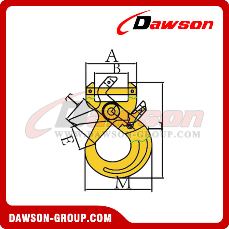 DS089 G80 SHORT CLEVIS SELFLOCK HOOK FOR WEB SLING DAWSON-GROUP LTD. - CHINA SUPPLIER, FACTORY