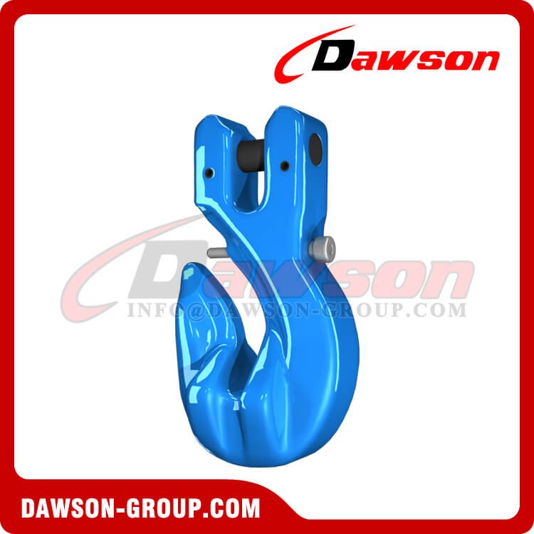 G100 Special Clevis Grab Hook with Safety Pin, Grade 100 Forged Alloy Steel Clevis Grab Hook - China Factory, Exporter