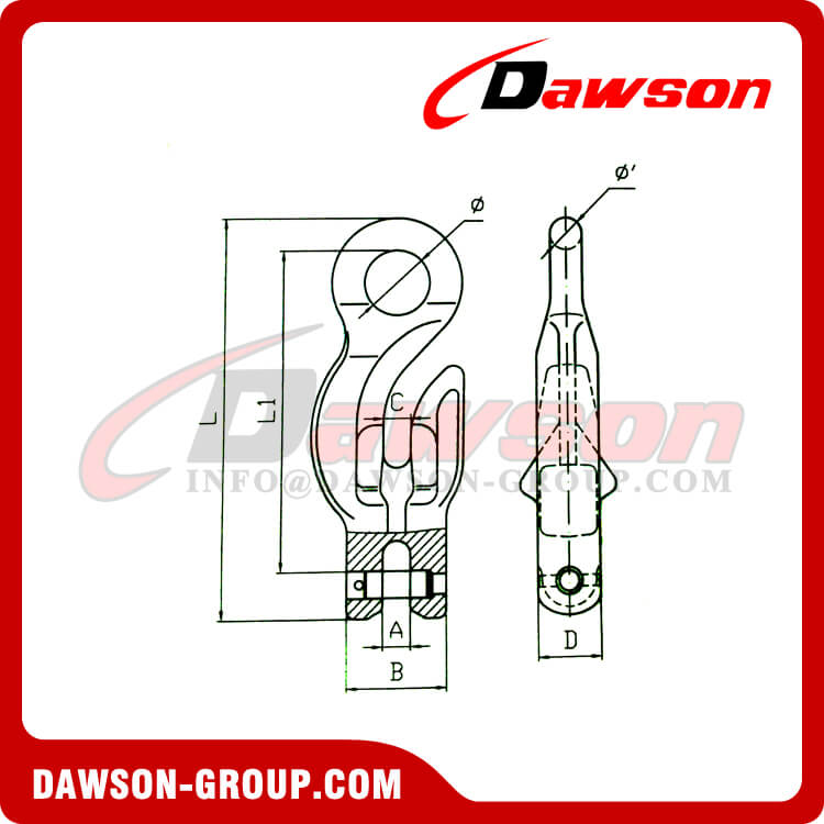 DS1051 G100 Clevis Eye Grab Hook - Dawson Group Ltd. - China Manufacturer, Factory