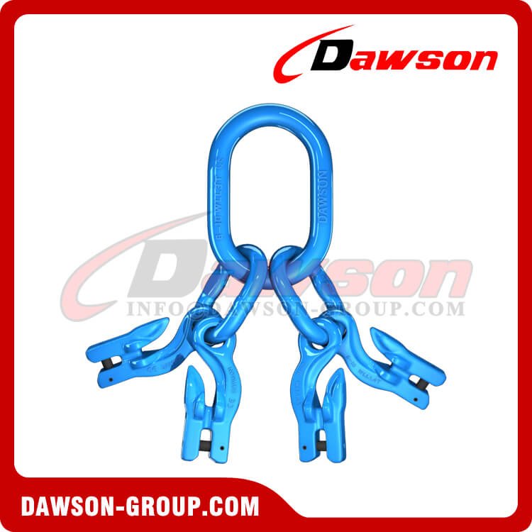 G100 Master Link Assembly + G100 Eye Grab Hook with Clevis Attachment×4 - Dawson Group Ltd. - China Supplier, Factory