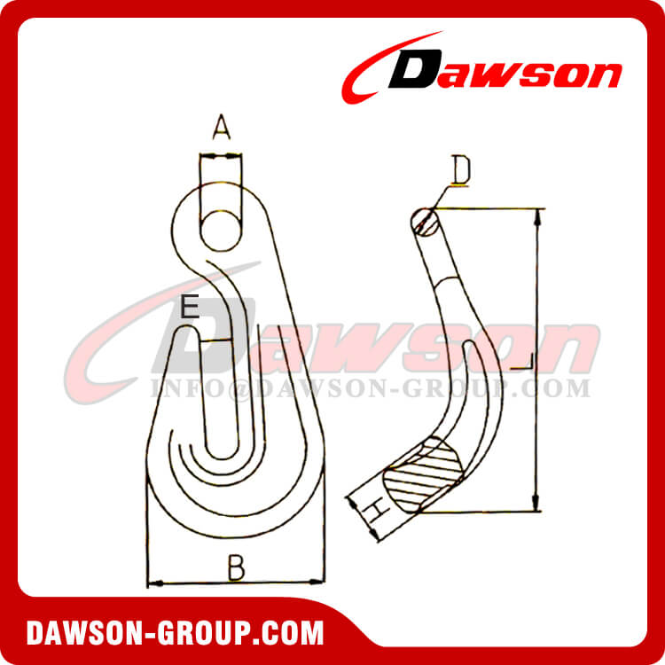 DS063 G80 Special Shaped Eye Type Hook - Dawson Group Ltd. - China Manufacturer, Supplier