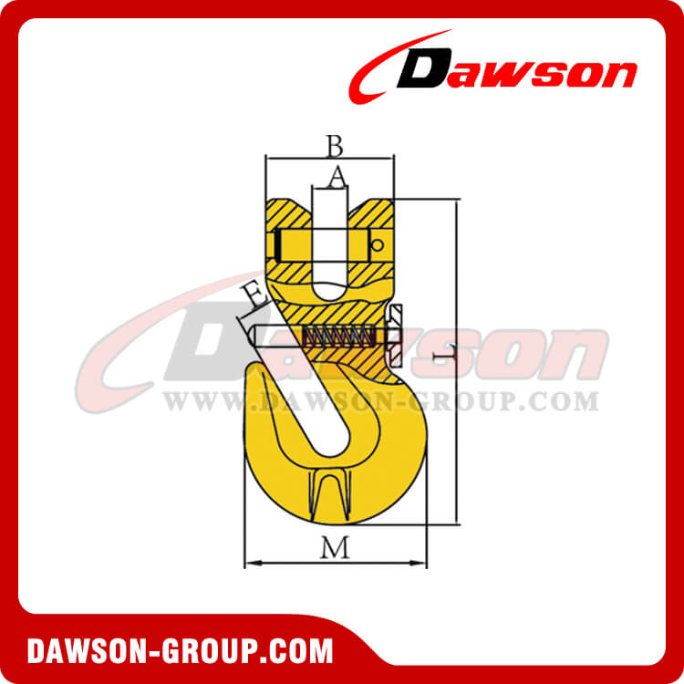 DS313 G80 CLEVIS GRAB HOOK WITH SAFETY PIN - DAWSON-GROUP - CHINA MANUFACTURER SUPPLIER, FACTORY