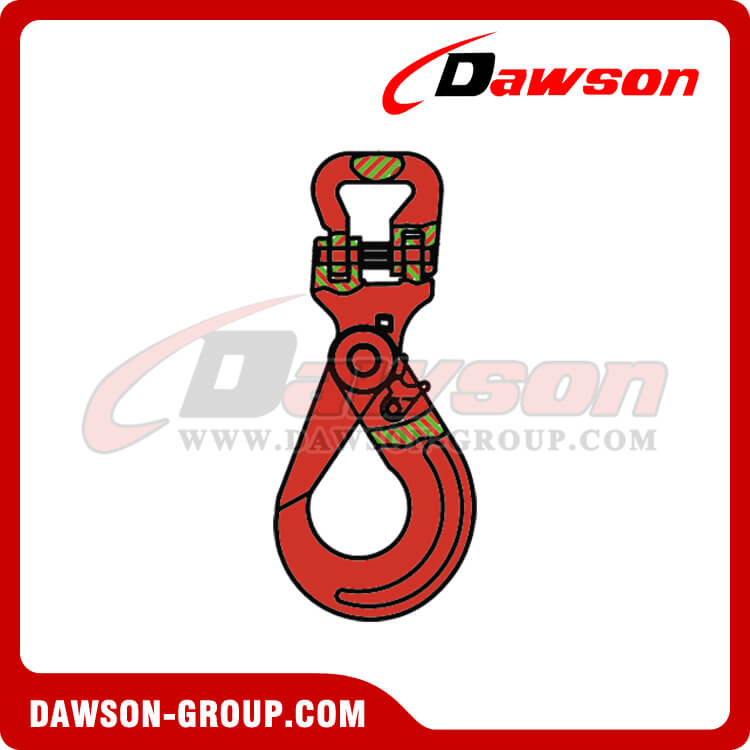 DS110 G80 SELFLOCK HOOK FOR WEB SLING WITH HALF LINK - DAWSON GROUP LTD. - CHINA SUPPLIER FACTORY
