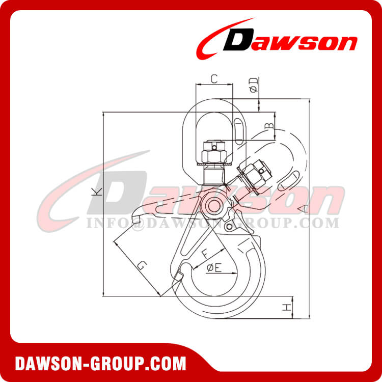 DS772 G80 Special Swivel Self-Locking Hook - Dawson Group Ltd. - China Manufacturer, Factory