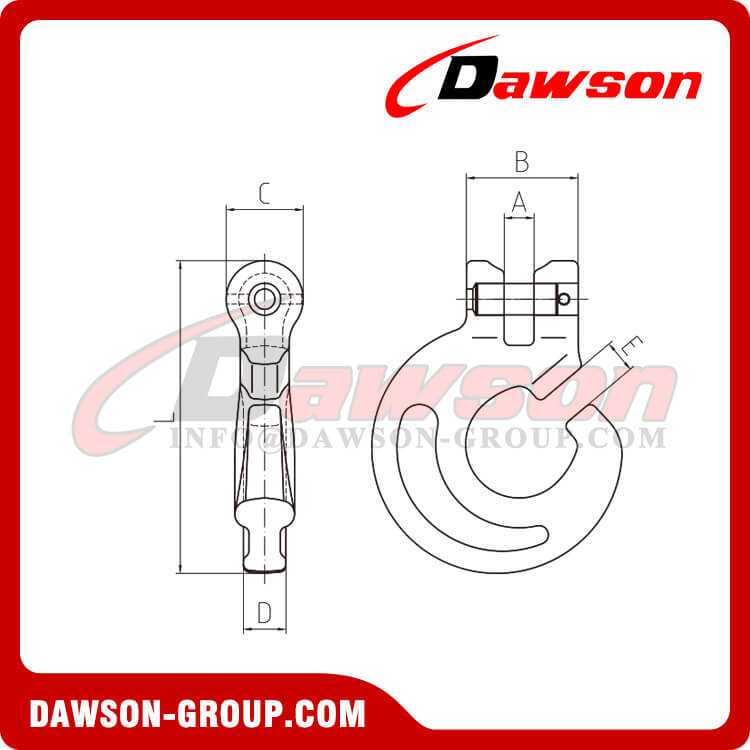 DS913 G80 Clevis C Hook for Logging - Dawson Group Ltd. - China Manufacturer, Supplier