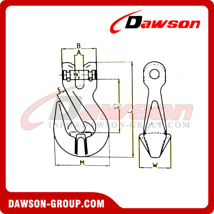 DS1009 G100 Clevis Shortening Cradle Grab Hook with Wings - Dawson Group Ltd. - China Manufacturer
