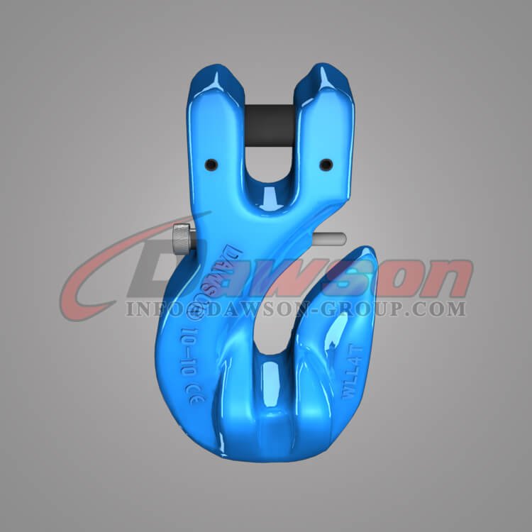 Grade 100 Special Clevis Grab Hook with Safety Pin, WLL 4T Forged Clevis Hook - China Factory, Exporter - Dawson Group Ltd.