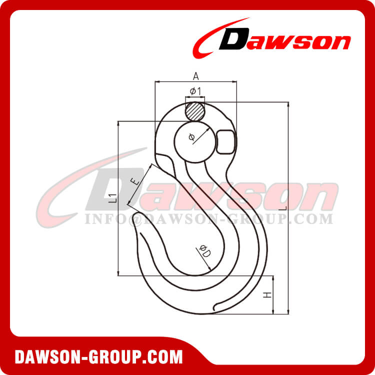 DS831 G80 Eye Sling Hook with Latch for Fishing and Overseas Rigging - Dawson Group Ltd. - China Manufacturer, Supplier