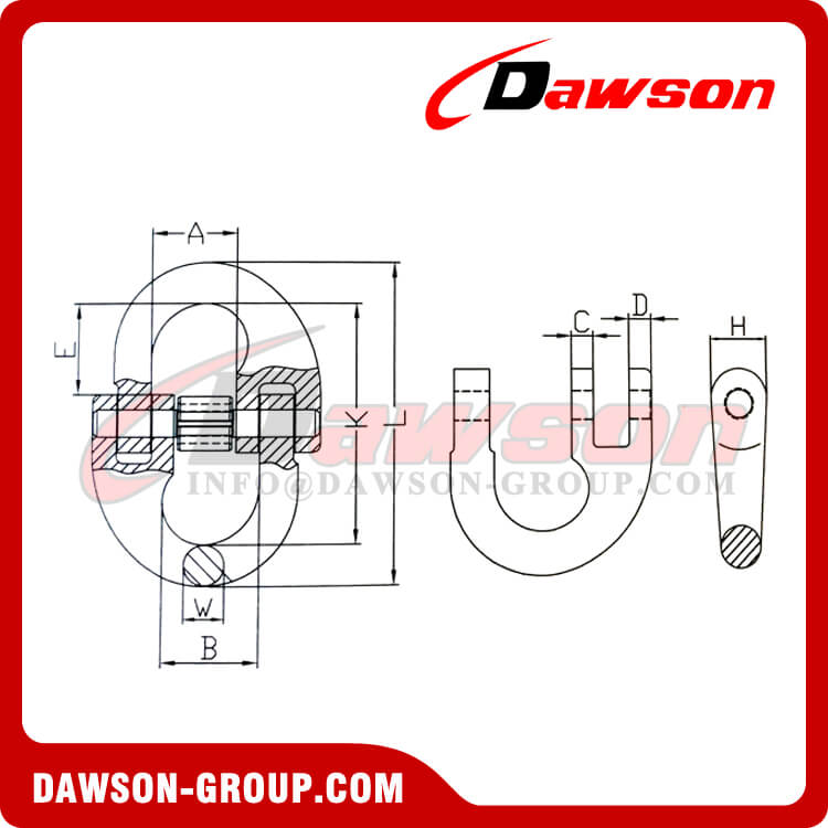 DS076 G80 U.S.Type Connecting Link - Dawson Group Ltd. - China Manufacturer, Factory